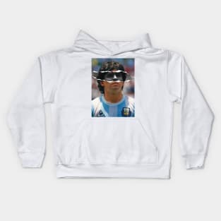 Diego Armando Maradona Dios 10 Portrait Kids Hoodie